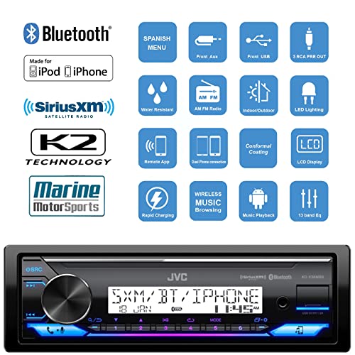JVC KD-PKX38MBS - KD-X38MBS Single Din Digital Media Receiver, with 2X JVC CS-MS620 6.5 JVC KD-PKX38MBS - KD-X38MBS Single Din Digital Media Receiver, with 2X JVC CS-MS620 6.5